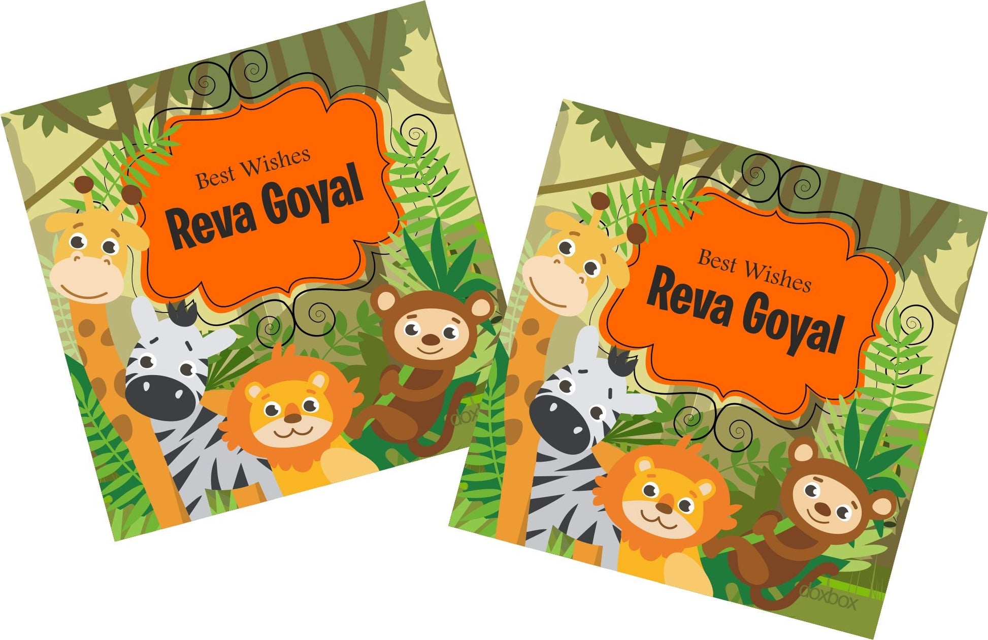 Gift Tag - Jungle Animal Doxbox Store|]Peppydots
