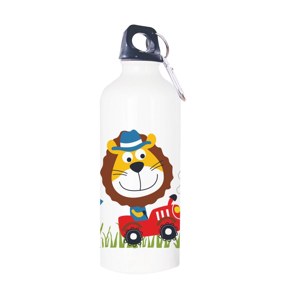 Water Bottle - Lion on a Tractor Doxbox Store|]Peppydots