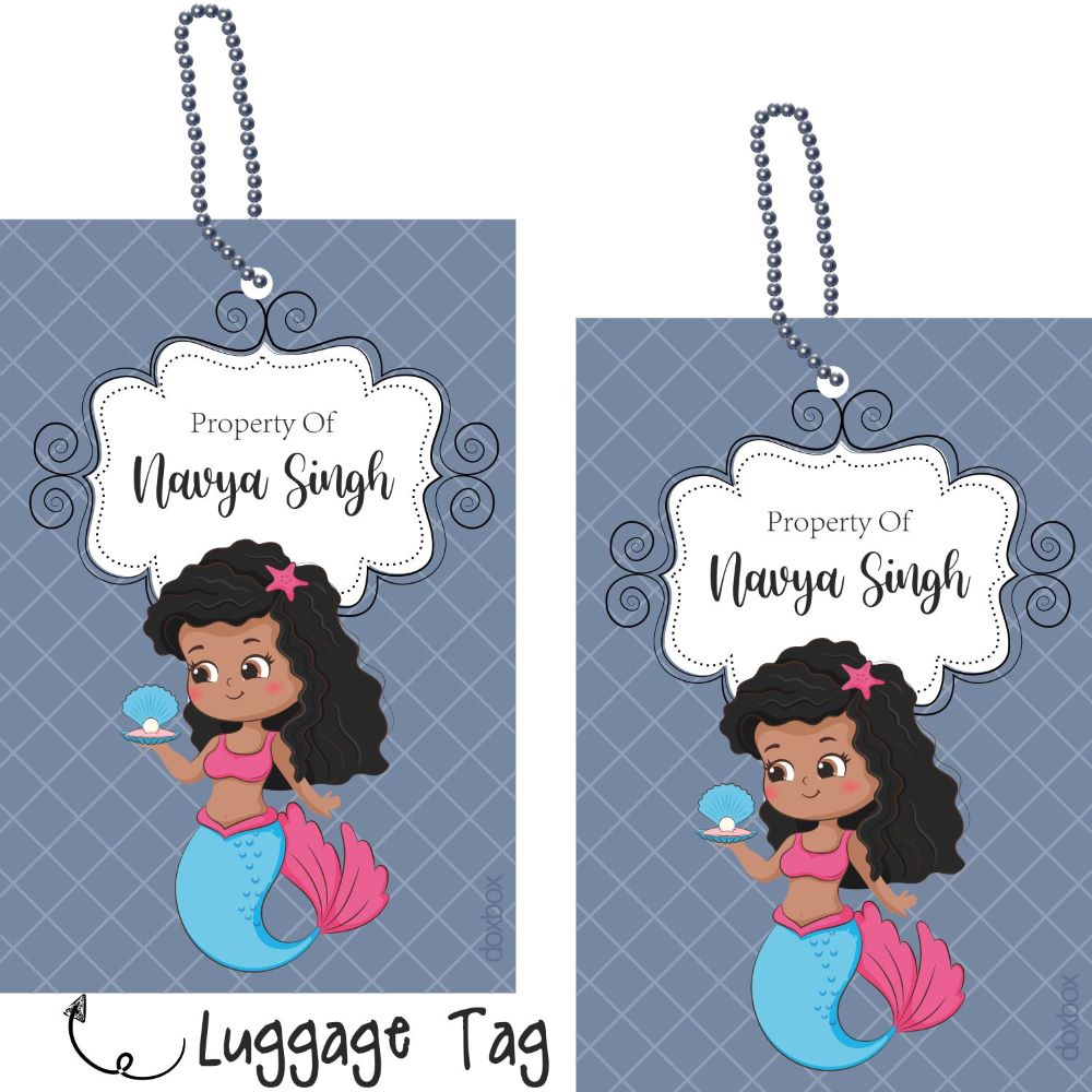 Luggage Tag - Little Mermaid Doxbox Store|]Peppydots