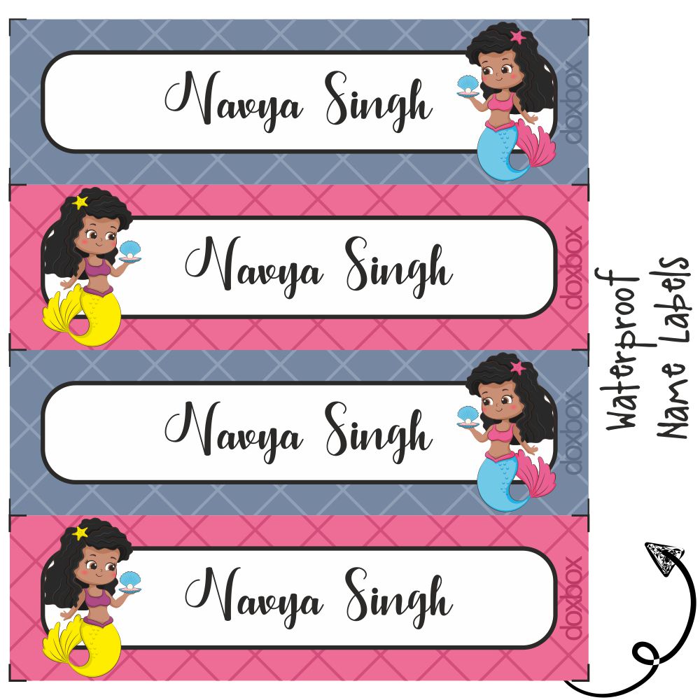 Waterproof Labels - Little Mermaid Doxbox Store|]Peppydots