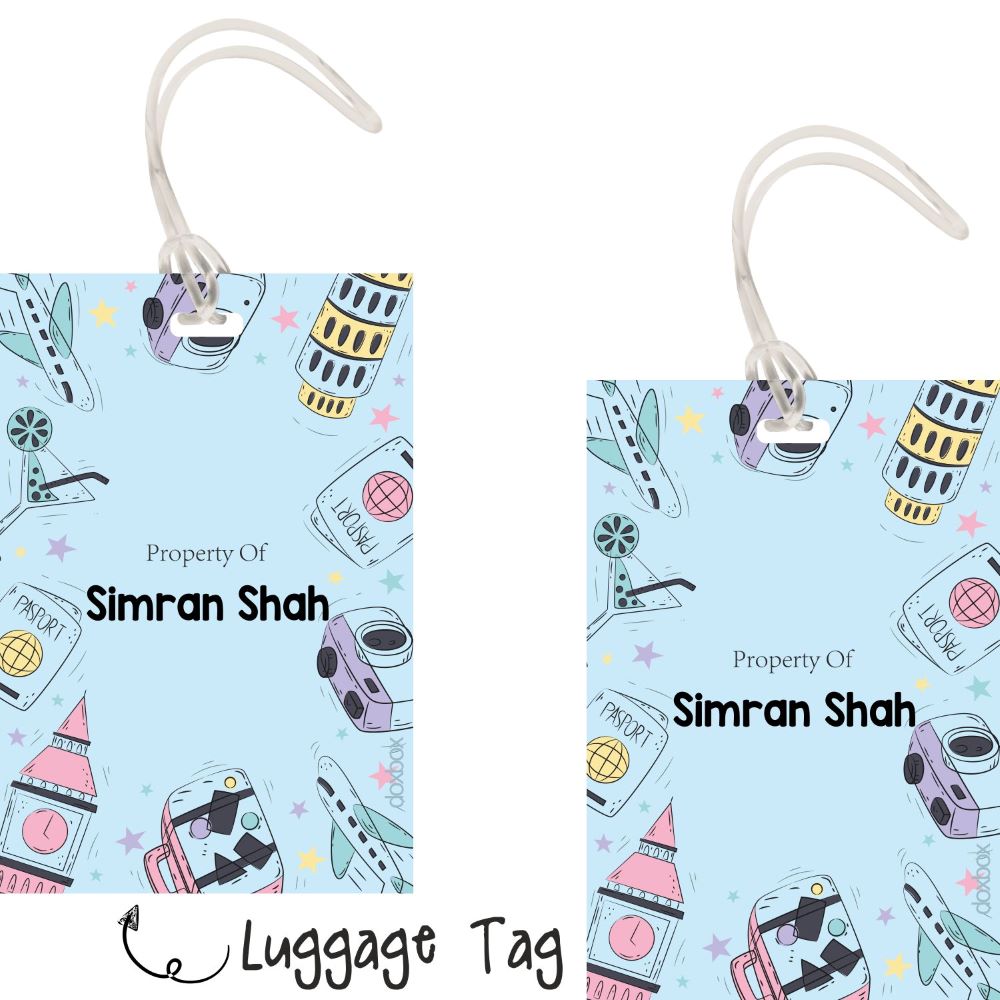 Luggage tag - Around the world Doxbox Store|]Peppydots