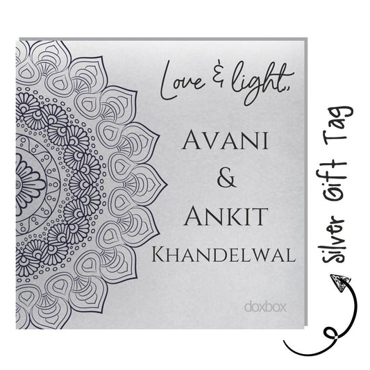Silver Gift Tag- Mandala Doxbox Store|]Peppydots