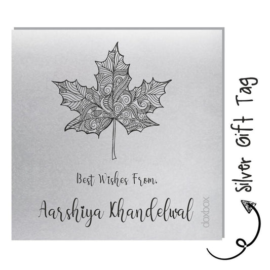 Silver Gift Tag - Maple Leaf Doxbox Store|]Peppydots