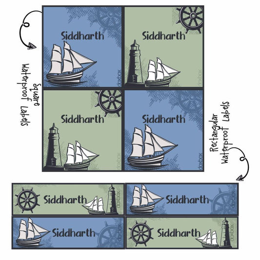 Label Combo -Nautical Doxbox Store|]Peppydots