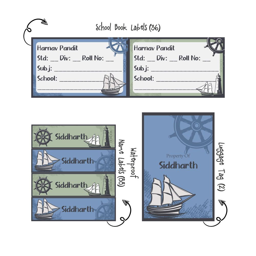 Back to school Combo - Nautical Doxbox Store|]Peppydots