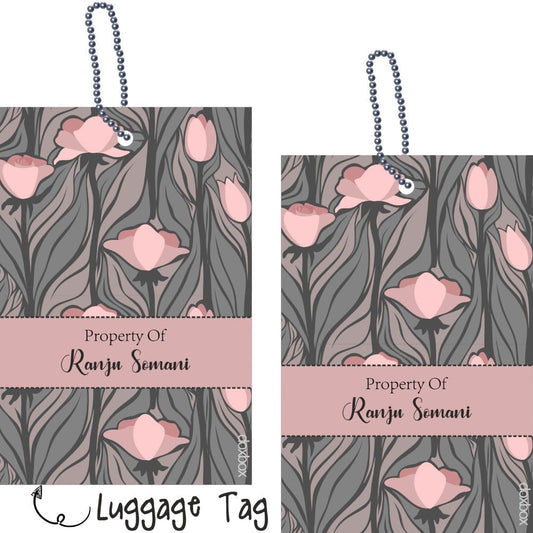 Luggage Tag - Peach Roses Doxbox Store|]Peppydots