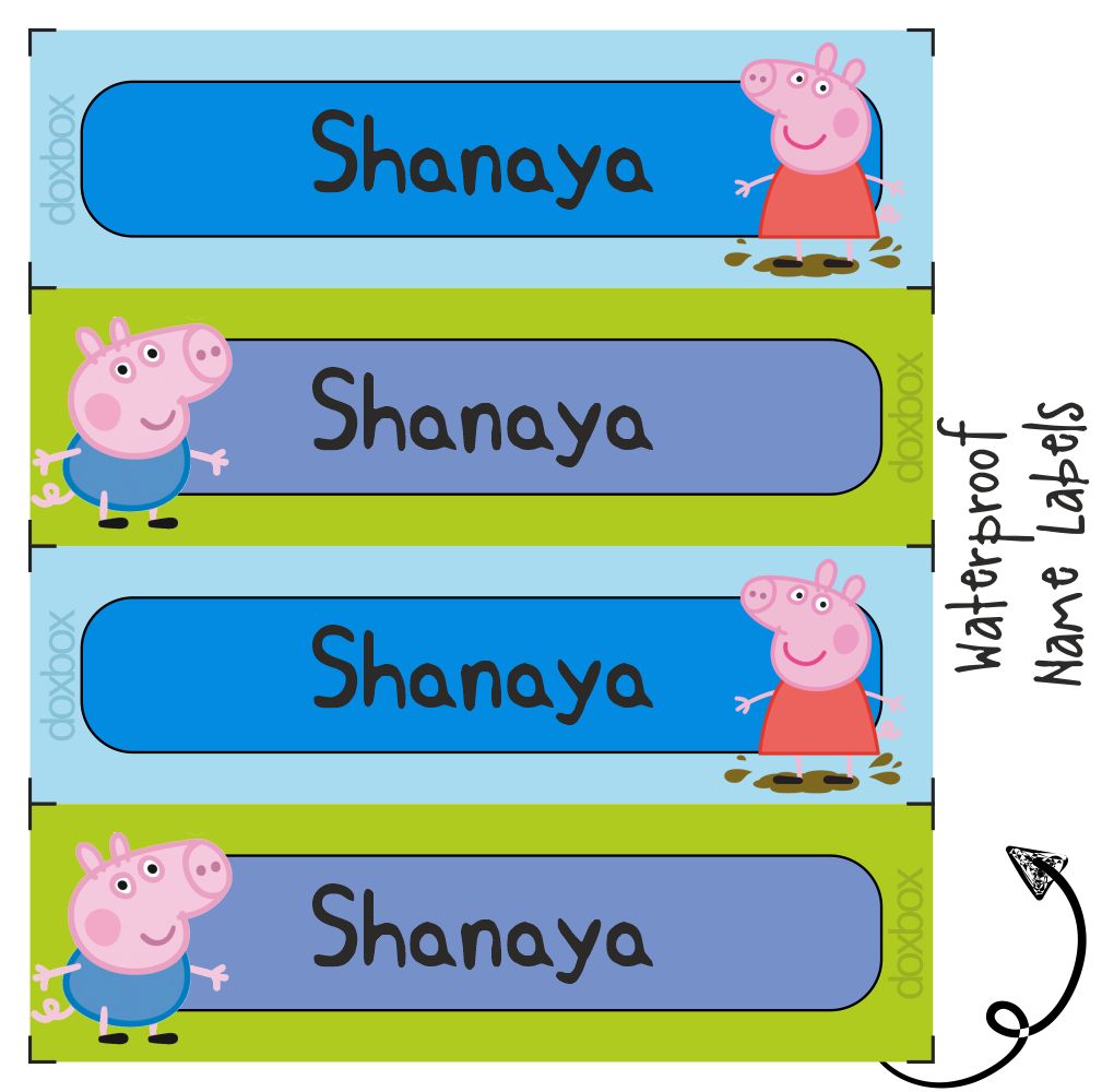 Waterproof Labels - Peppa Pig Doxbox Store|]Peppydots