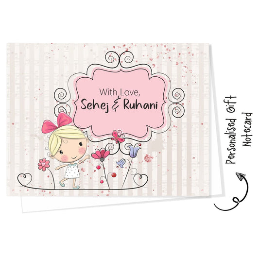 Gift notecard -Girl With butterfly Doxbox Store|]Peppydots