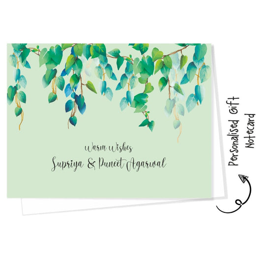 Gift notecard -Green Watercolor leaves Doxbox Store|]Peppydots