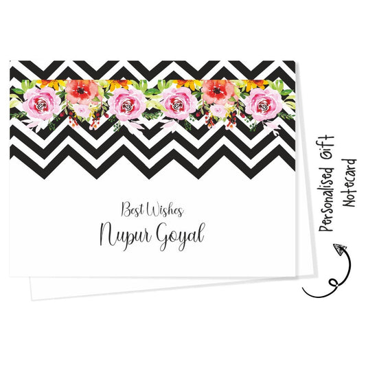 Gift notecard -Zigzag floral Doxbox Store|]Peppydots