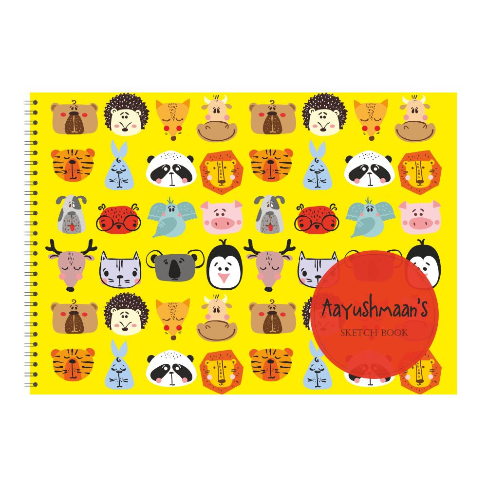Personalised Sketchbook - Animal Faces Doxbox Store|]Peppydots
