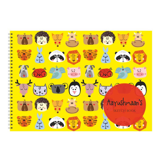 Personalised Sketchbook - Animal Faces Doxbox Store|]Peppydots