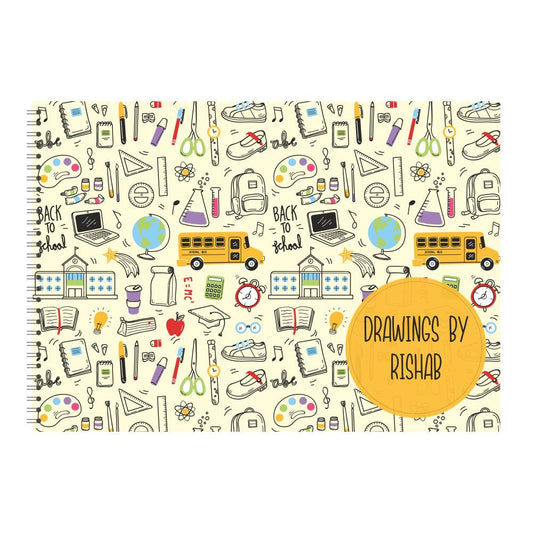 Personalised Sketchbook - Back to school Doxbox Store|]Peppydots