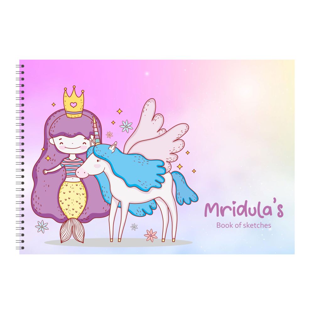 Personalised Sketchbook - Dreamy Mermaid Doxbox Store|]Peppydots