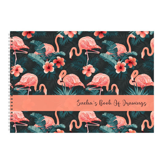 Personalised Sketchbook - Flamingo Doxbox Store|]Peppydots