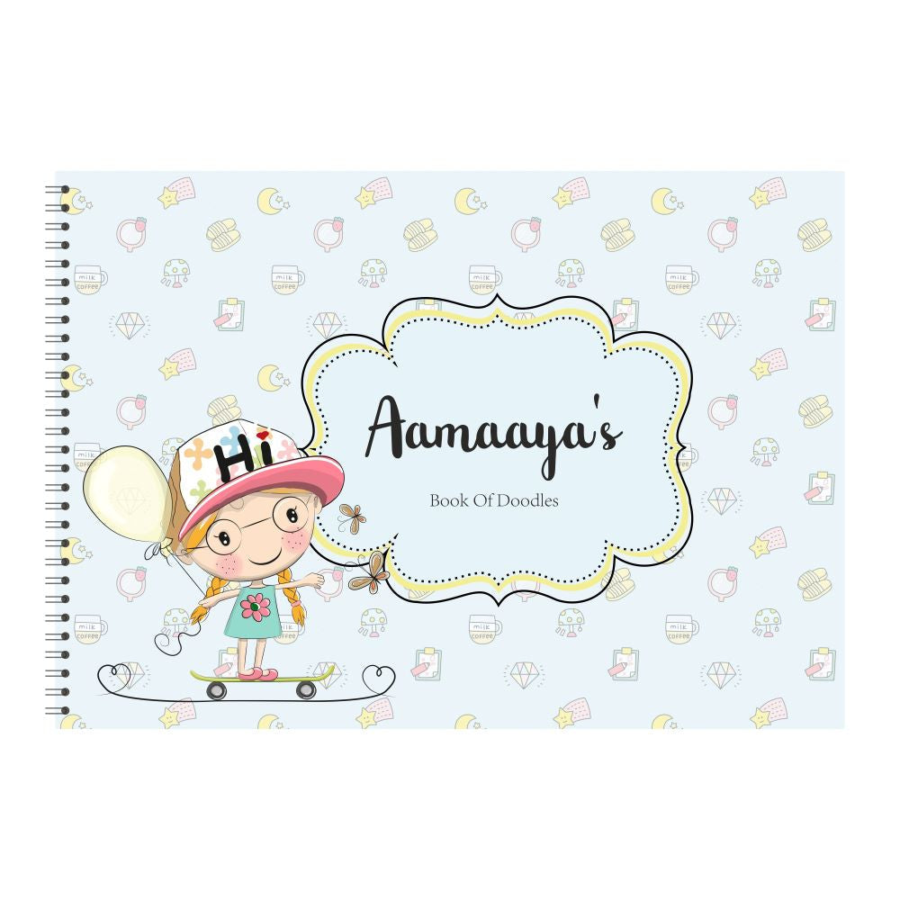 Personalised Sketchbook - Green Girl Doxbox Store|]Peppydots
