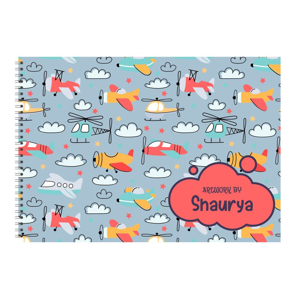 Personalised Sketchbook - Helicopter Doxbox Store|]Peppydots