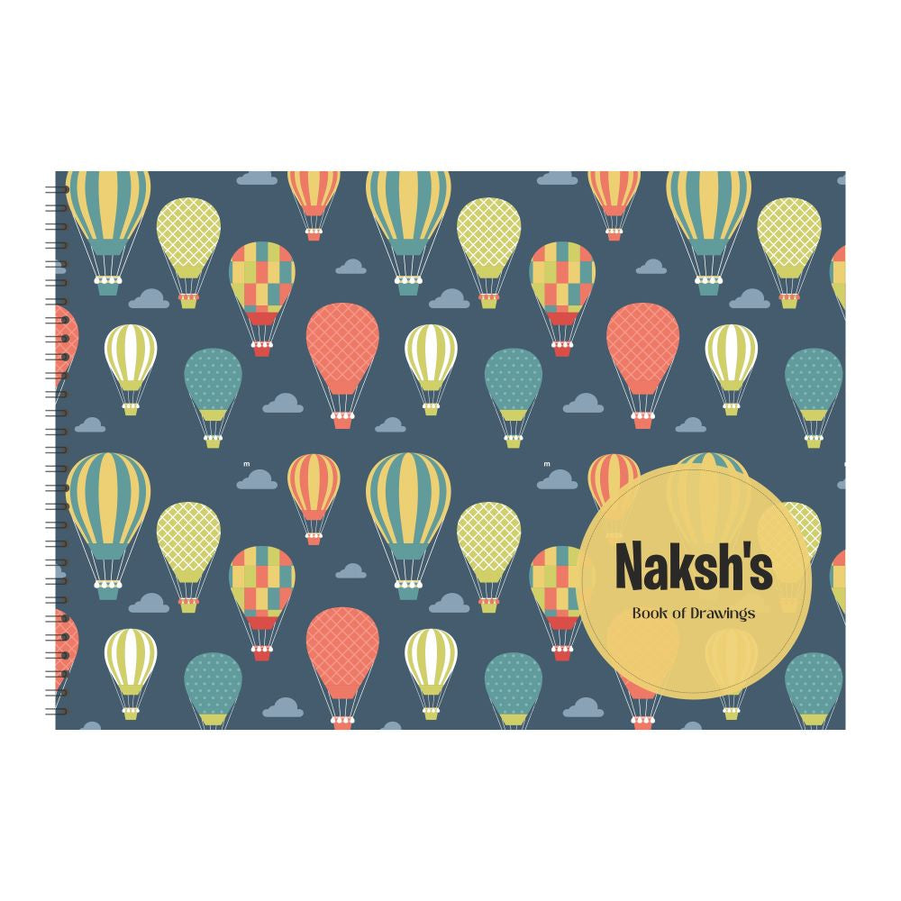 Personalised Sketchbook - Hot air balloon Doxbox Store|]Peppydots