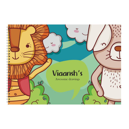 Personalised Sketchbook - Lion Doxbox Store|]Peppydots