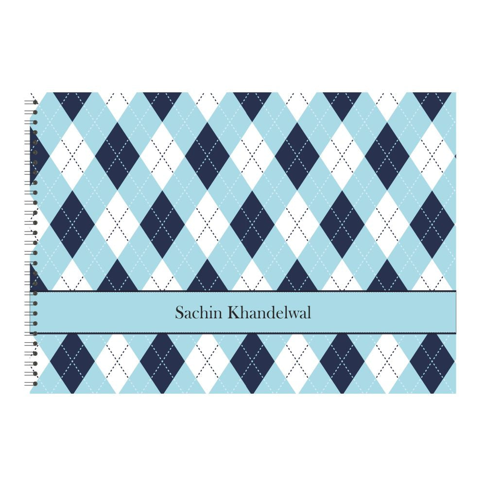 Personalised Sketchbook - Vintage Checks Doxbox Store|]Peppydots
