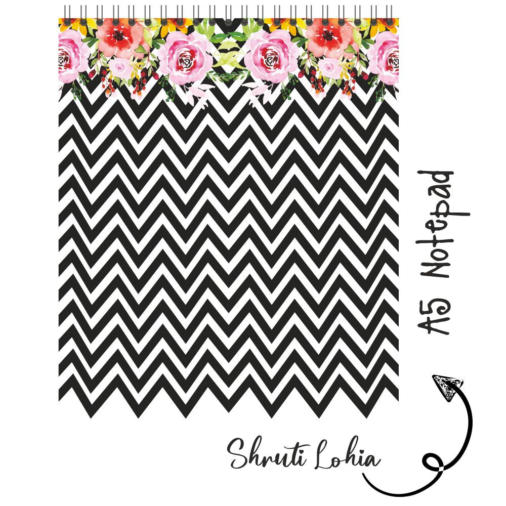 Notepad - Black Zig Zag Doxbox Store|]Peppydots