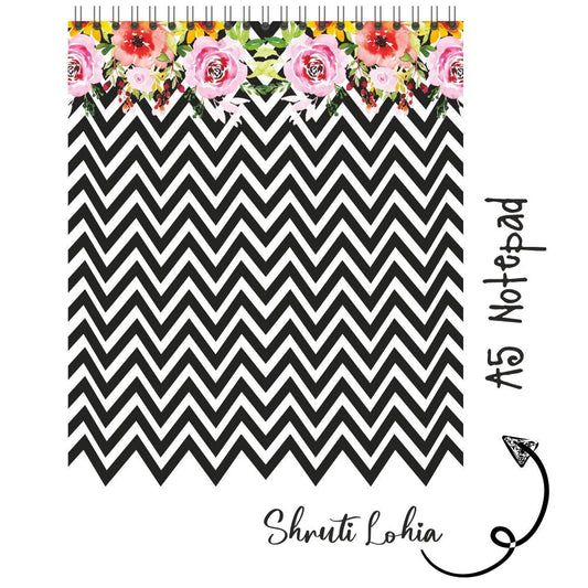 Notepad - Black Zig Zag Doxbox Store|]Peppydots
