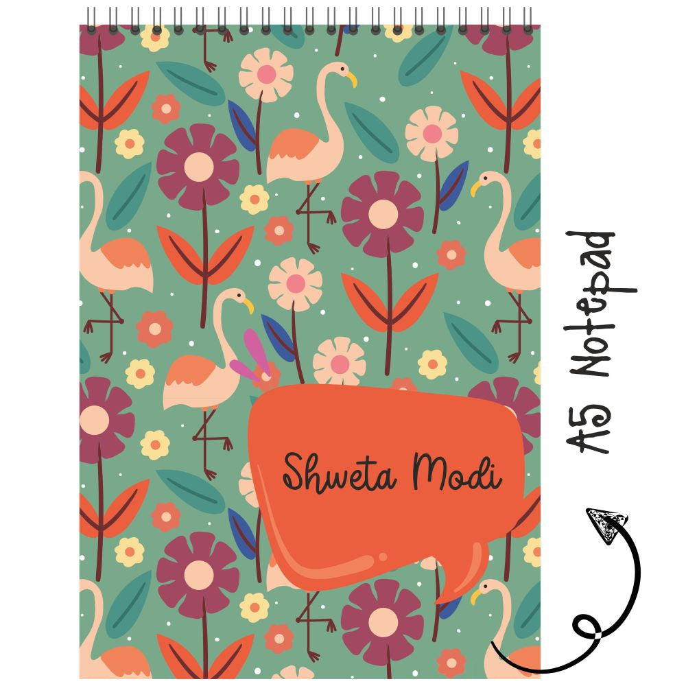 Notepad - Flamingo Flowers Doxbox Store|]Peppydots
