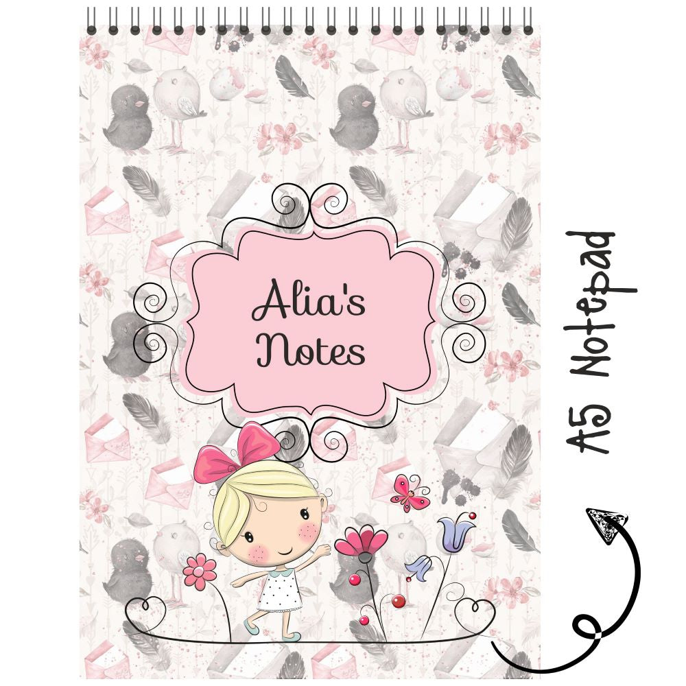 Notepad - Girl With Butterfly Doxbox Store|]Peppydots