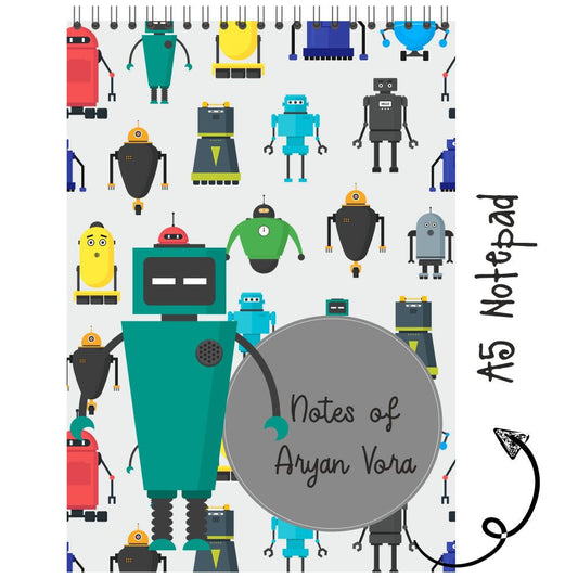 Notepad - Robot Pattern Doxbox Store|]Peppydots