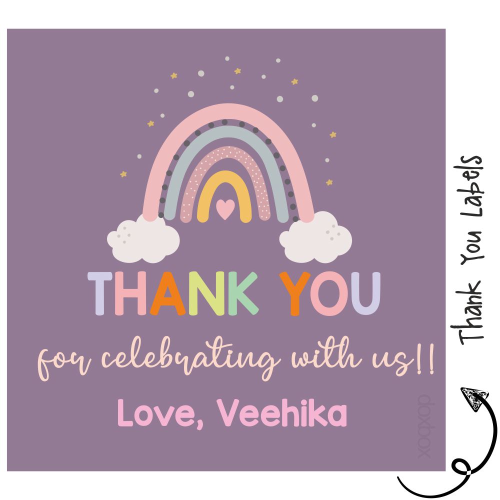 Thank you Labels - Rainbow Doxbox Store|]Peppydots