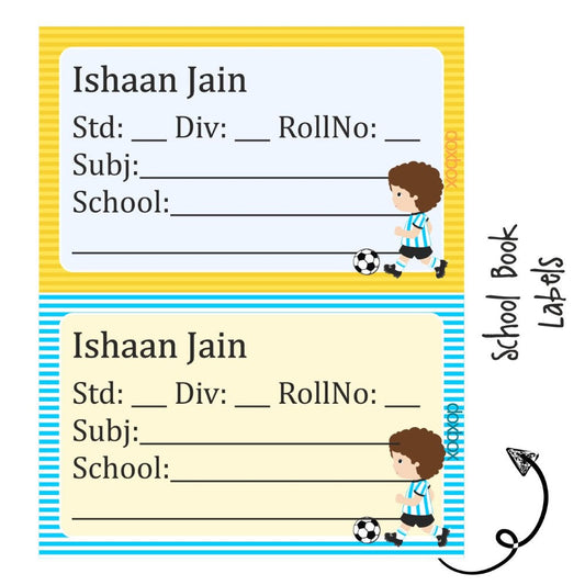 School Book Label - Football Doxbox Store|]Peppydots