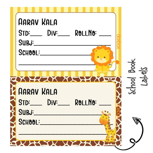 School Book Label - Jungle Doxbox Store|]Peppydots