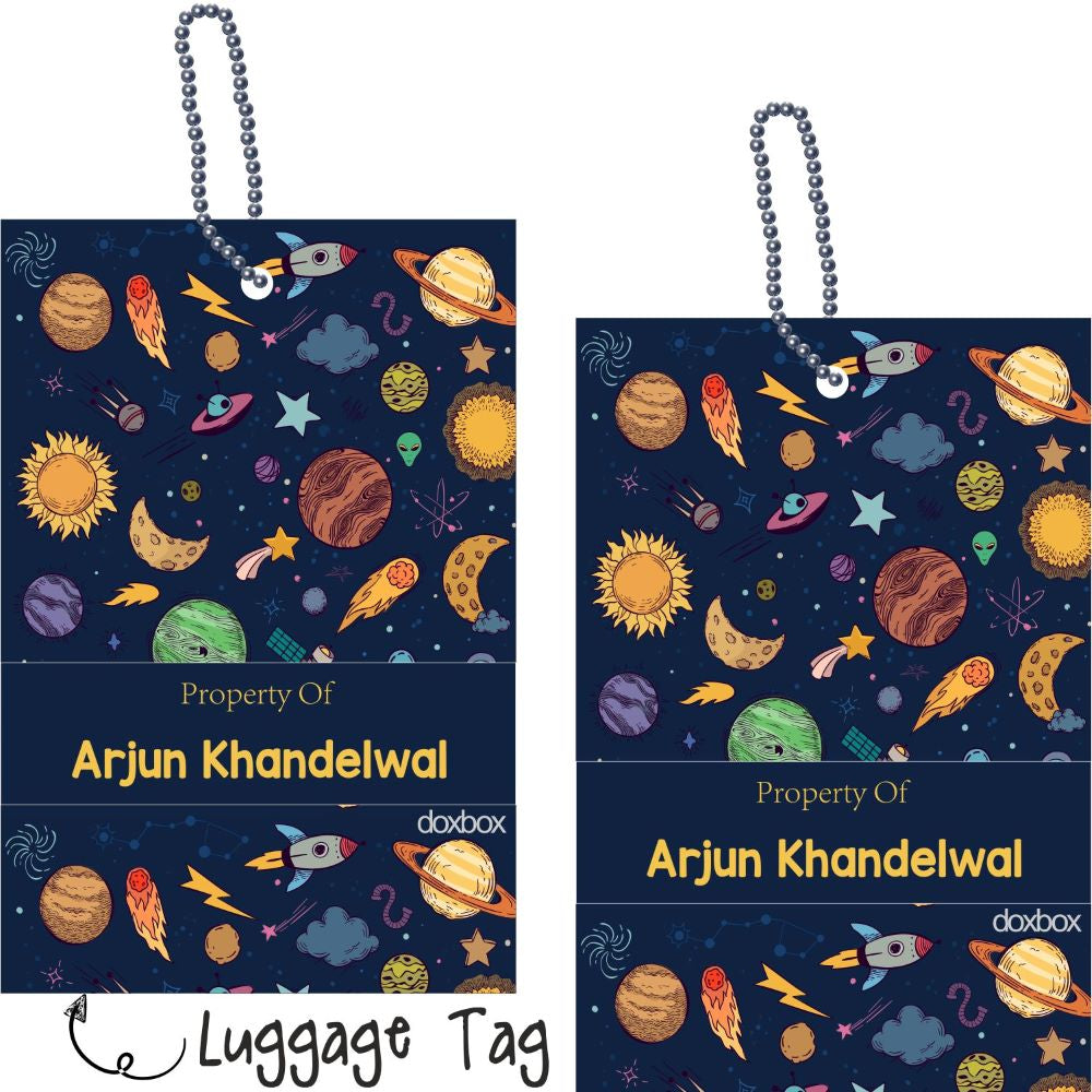 Luggage Tag - Space Pattern Doxbox Store|]Peppydots