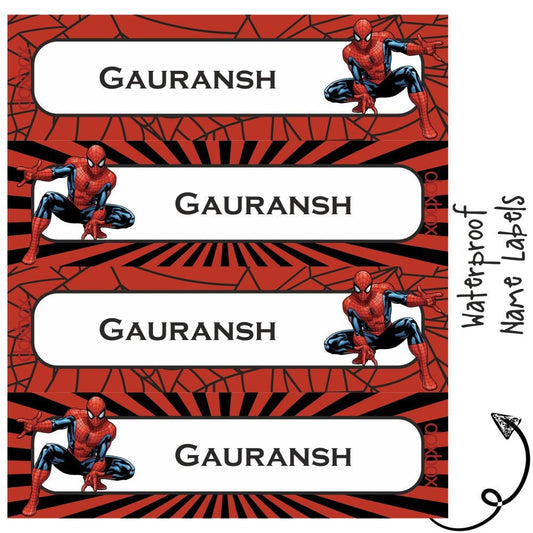 Waterproof Labels - Spiderman Doxbox Store|]Peppydots