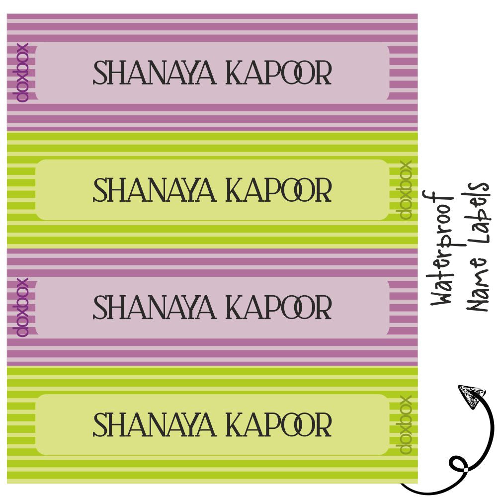 Waterproof Labels - Stripes Doxbox Store|]Peppydots