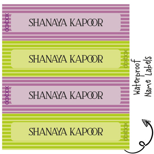 Waterproof Labels - Stripes Doxbox Store|]Peppydots