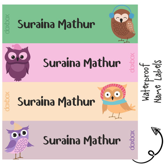 Waterproof Labels - Sweet owl Doxbox Store|]Peppydots