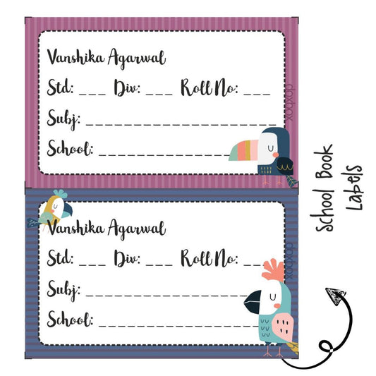 School Book Label - Taucan Doxbox Store|]Peppydots