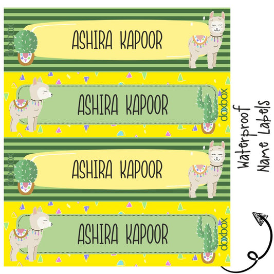 Waterproof Labels - Yellow llama Doxbox Store|]Peppydots