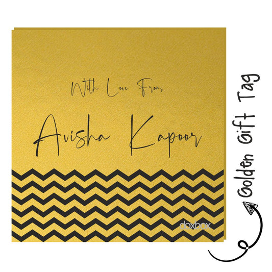Golden Gift Tag - Zig Zag Doxbox Store|]Peppydots