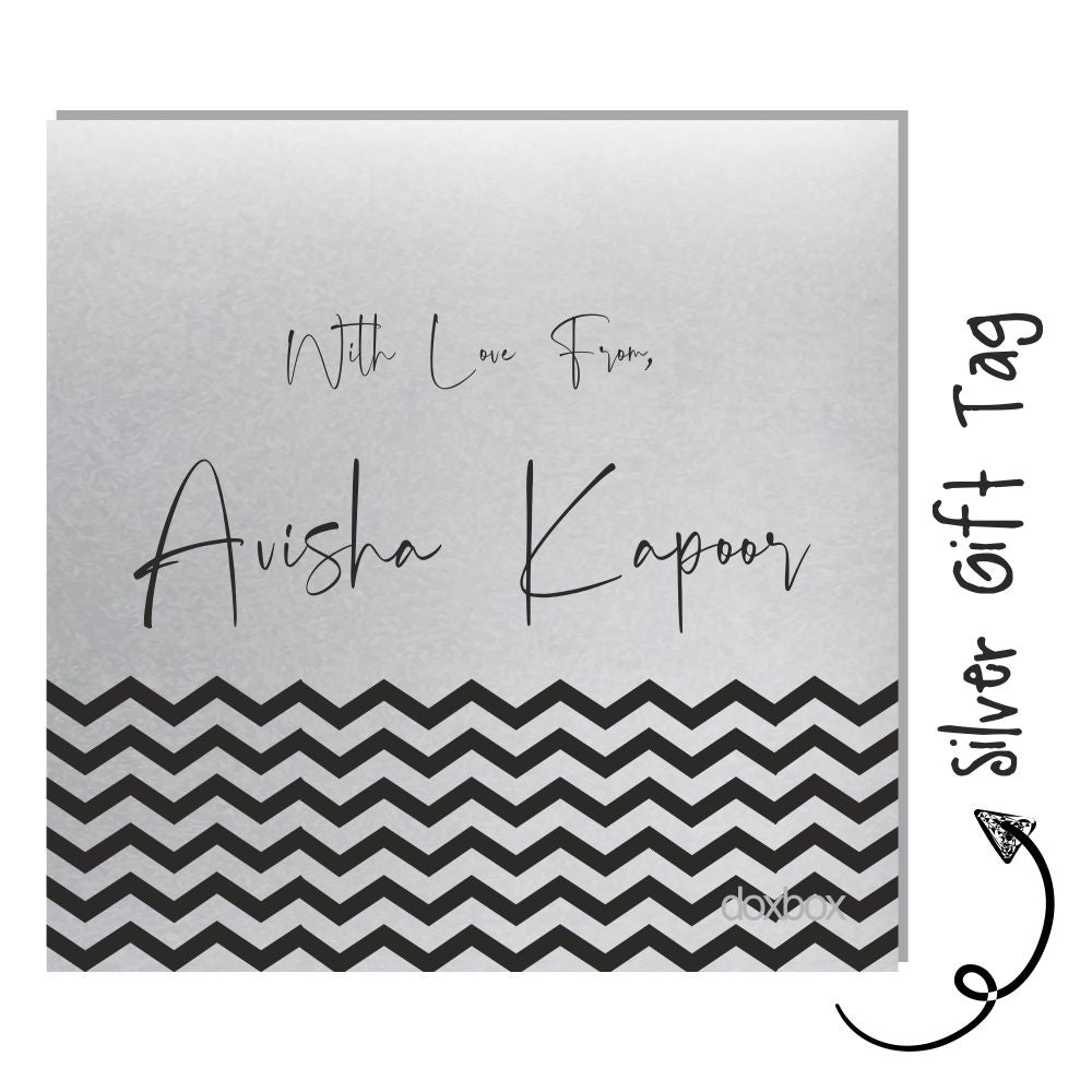 Silver Gift Tag - Zig Zag Doxbox Store|]Peppydots