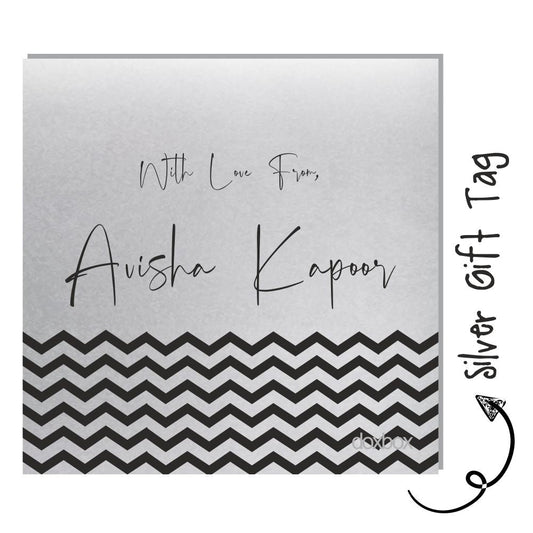 Silver Gift Tag - Zig Zag Doxbox Store|]Peppydots