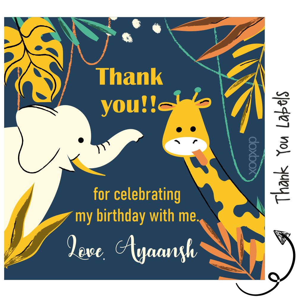 Thank you Labels - Animal Fun Doxbox Store|]Peppydots