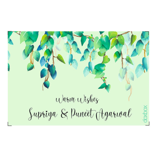 Gift Tag - Green Watercolor Leaves Doxbox Store|]Peppydots